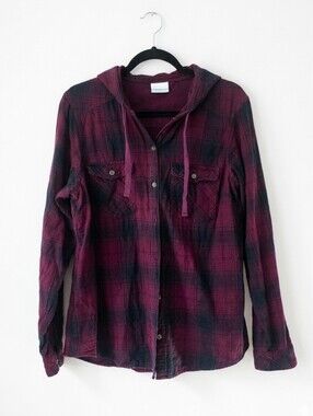 Columbia Womans Plaid Long Sleeve Button Down Shirt Large